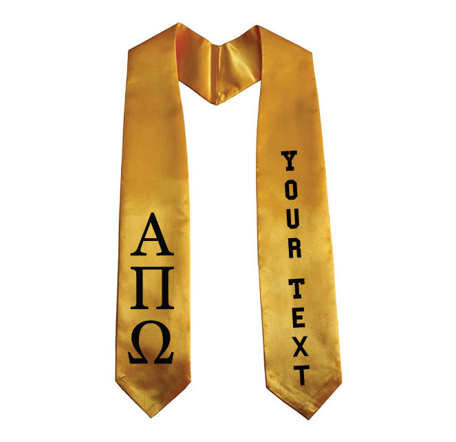 Custom Greek Life Graduation Stoles Available in 14 colors