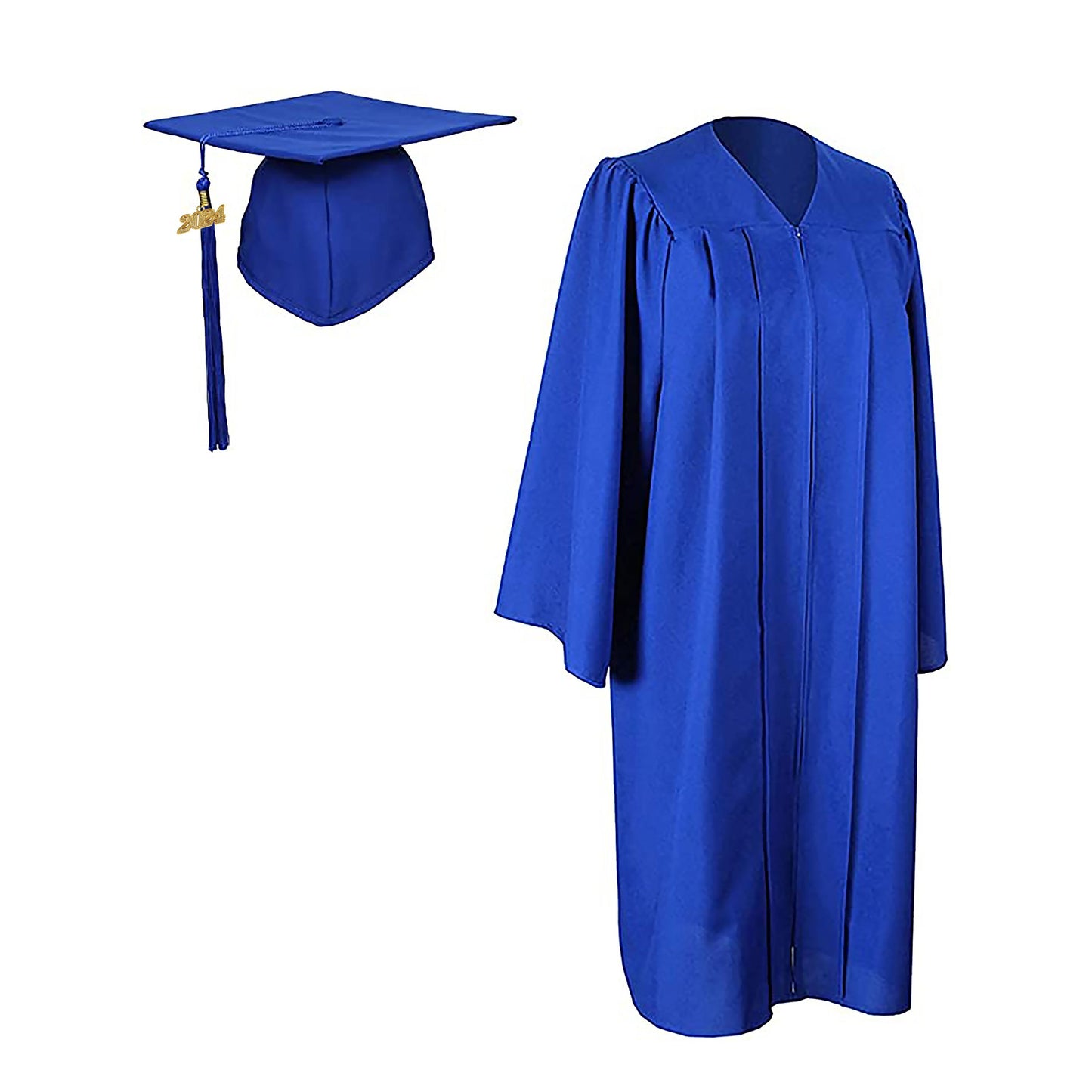 IL JW HS - 8th Grade Package - Matte Royal Blue Cap, Gown and Tassel