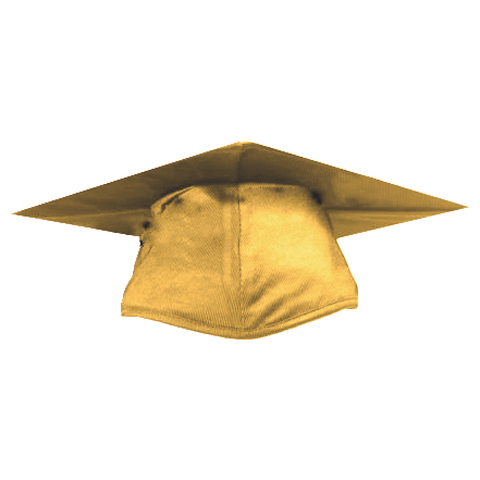 Shiny Antique Gold Graduation Cap